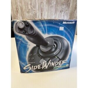 Microsoft SideWinder Force Feedback 2 USB Joystick Tested/Read No Disc